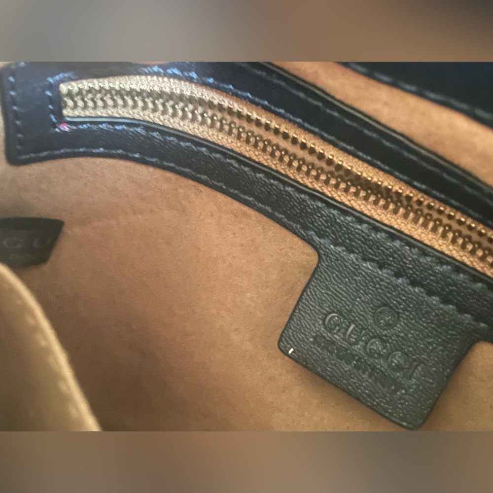 Gucci Small Messenger with Double GG Bag Dark Navy and Yellow Leather - Picture 7 of 7